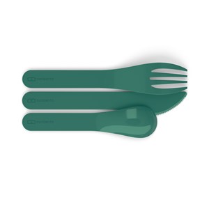 Set de couverts plastique végétal vert