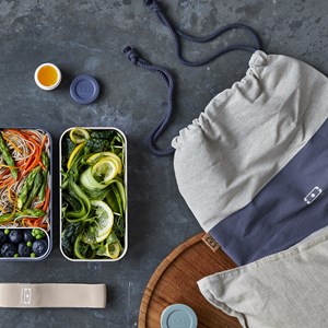 Sac repas large bleu