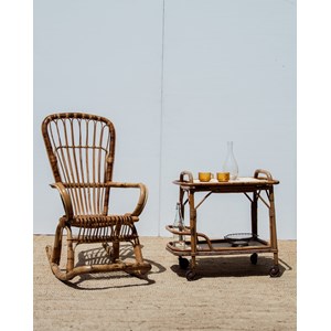 Grand rocking-chair en rotin n°35