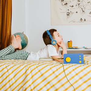 Lunii - casque audio bleu - compatible avec ma fabrique à histoires - pour