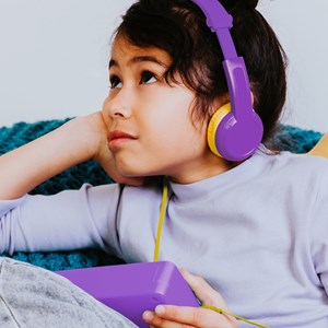 Lunii - casque audio violet - compatible avec ma fabrique à histoires - pour