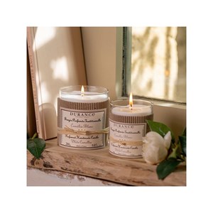 Grande bougie camélia blanc