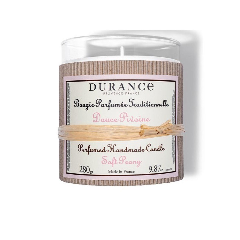 Grande bougie douce pivoine