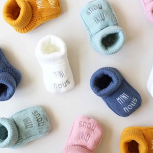 Chaussons naissance - mini nous vert 0 1
