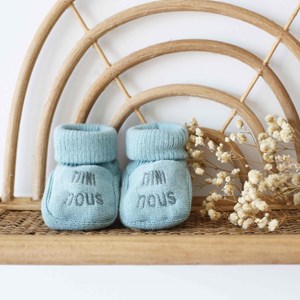Chaussons naissance - mini nous vert 0 1