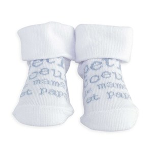 Chaussettes - petit coeur blanc 0 6 mois