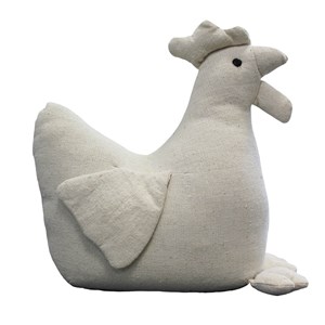 Poule tissu décoratif 21 cm