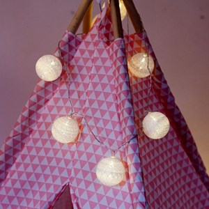 Guirlande lumineuse blanche 10 boules le