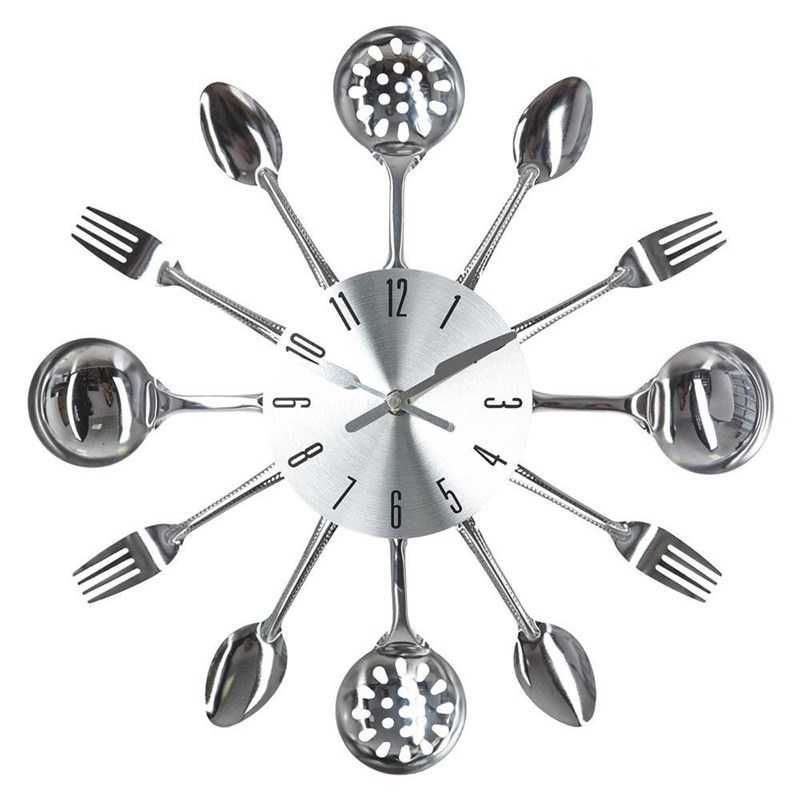 Pendule métal ustensiles ø38cm