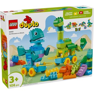 Lego duplo - 3in1 dinosaures roues - 10451