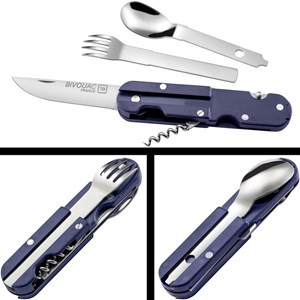 Couvert camping bivouac armée bleu tb o