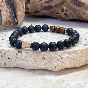 Bracelet magma couple en oeil de tigre