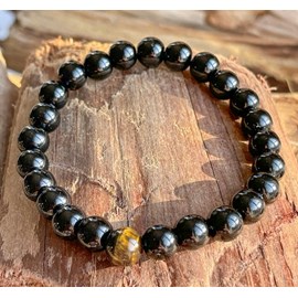 Bracelet en hematite et oeil de tigre