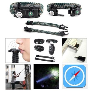 Bracelet survie camouflage alpin