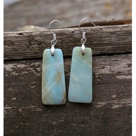 Boucles d'oreilles amazonite naturelle