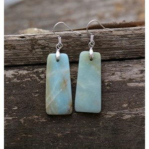 Boucles d'oreilles amazonite naturelle