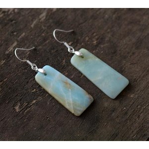 Boucles d'oreilles amazonite naturelle