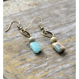 Boucles d'oreilles harmonie en jaspe