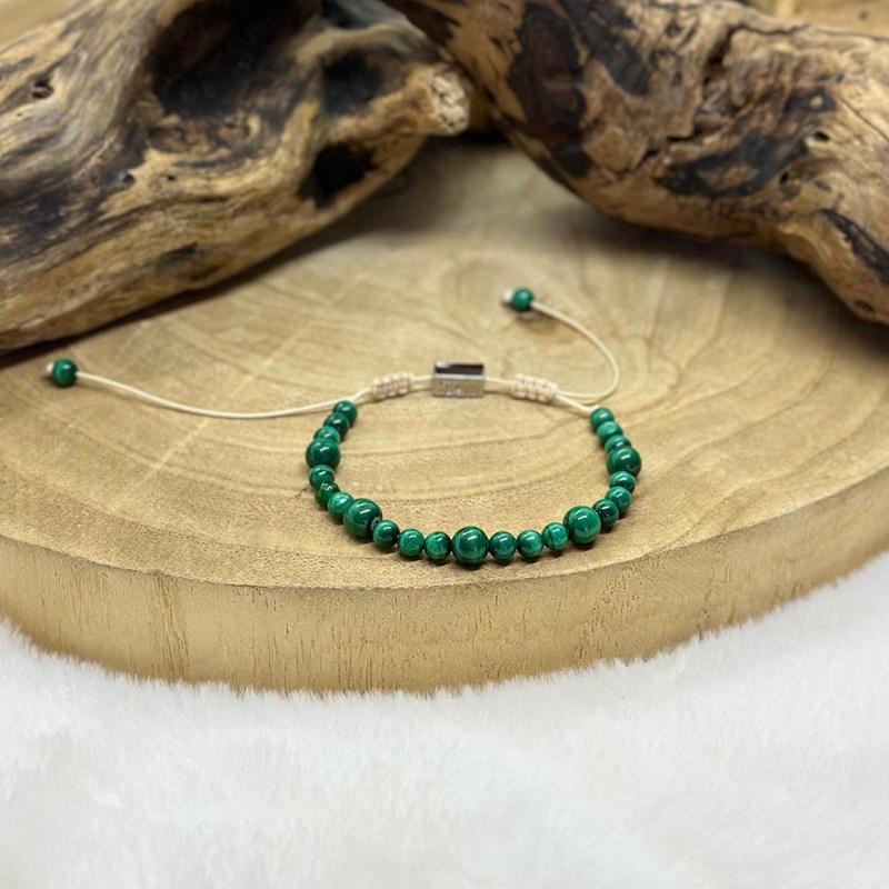 Bracelet joie en malachite
