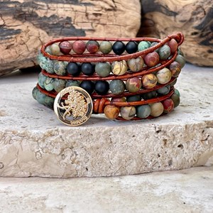 Bracelet d'équilibre en perles de jaspe