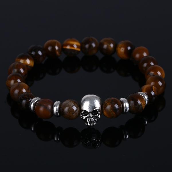 Bracelet Homme SKULL en Pierre Naturelle