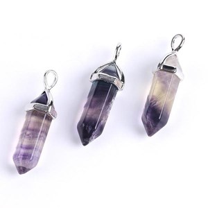 Collier pendule en fluorite