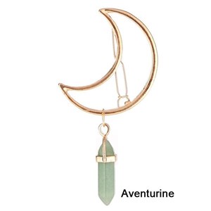 Pince à cheveux broche en aventurine