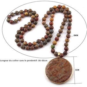 Collier bohème en jaspe