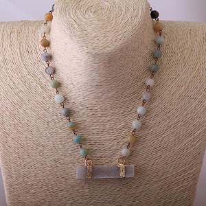Collier pureté en amazonite