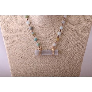 Collier pureté en amazonite