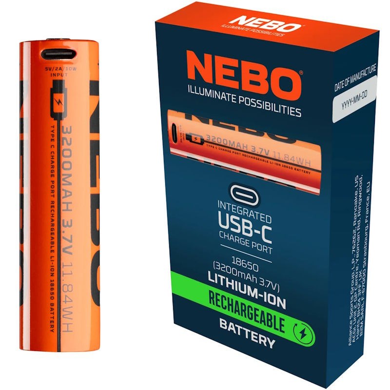 Batterie rechargeable nebo 18650 3200 m