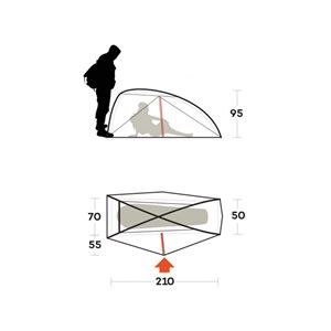 Tente ferrino nemesi 1 pro vert clair