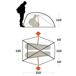 Tente ferrino nemesi 2 pro vert clair