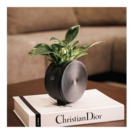 Jardinière ronde auto-arrosant - noir