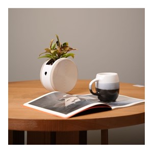 Jardinière ronde auto-arrosante – beige