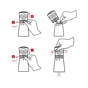 Daman moulin à muscade manuel en inox