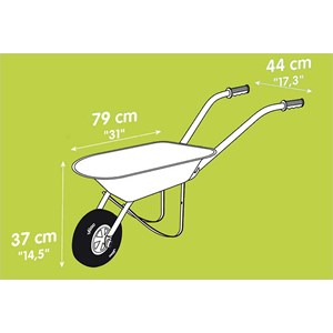 Brouette enfant verte vilac en métal