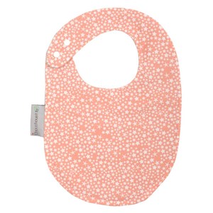 Bavoir pressions corail étoiles