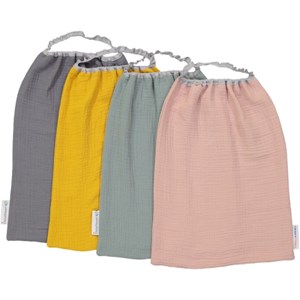 Serviette de cantine gaze de coton ocre