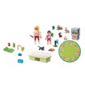 Animalerie lapins et tapis de jeux