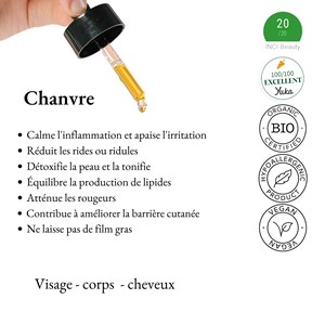 L'huile pure de chanvre - bio, vierge et