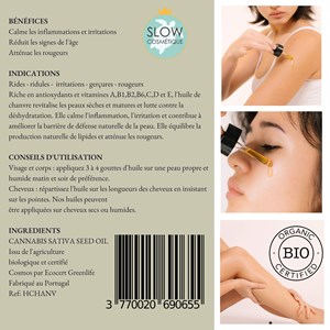 L'huile pure de chanvre - bio, vierge et