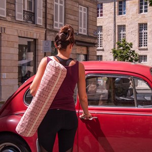 Housse pour tapis de yoga rose