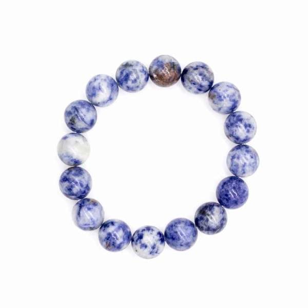Bracelet En Sodalite Naturelle – Perles Triangulaires Bleues – Marque Naturosphère – Neuf Avec étiquettes