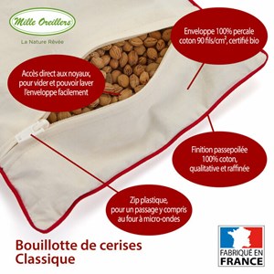 Bouillotte aux noyaux de cerises