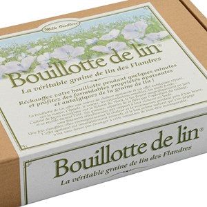 Bouillotte de lin naturel - 20 x 40 cm