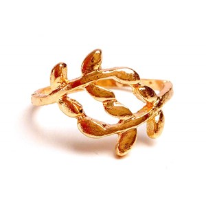 Bague branche feuille d'olivier