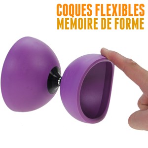 Kit diabolo violet + baguettes + sac