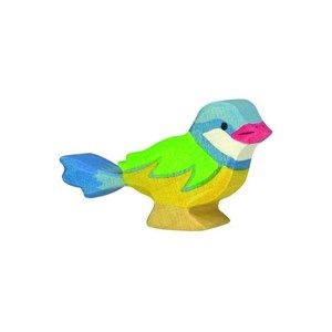 Figurine holztiger mesange bleue 6 cm