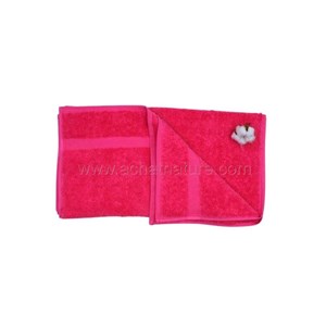 Drap de bain coton bio framboise